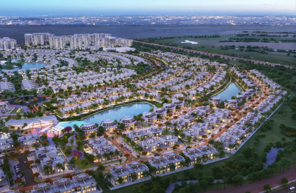 Contemporary townhouse façade at Hayat by Dubai South, official render