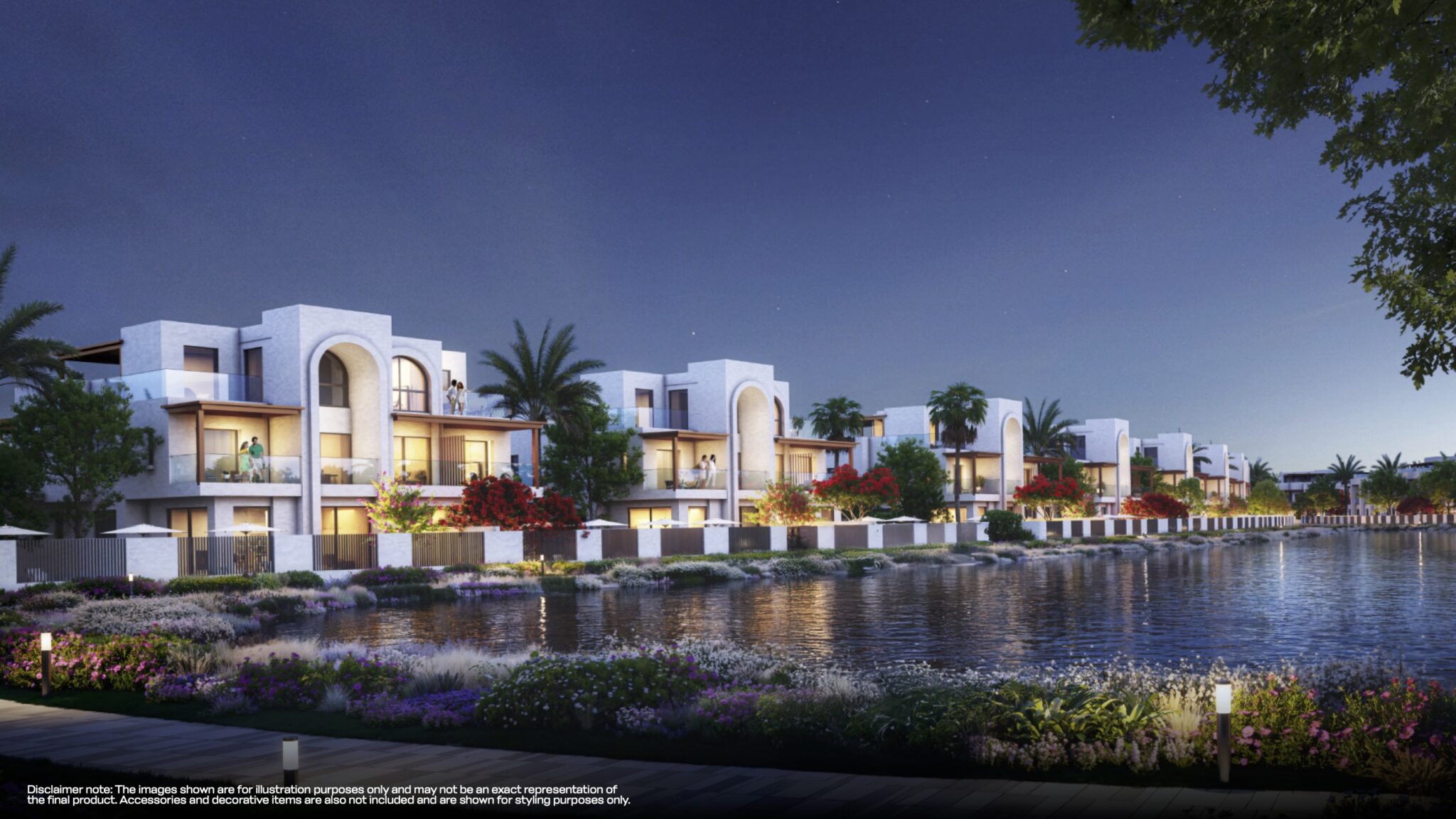 4 bedroom townhouse edge unit exterior at Hayat 7 by Dubai South, official render