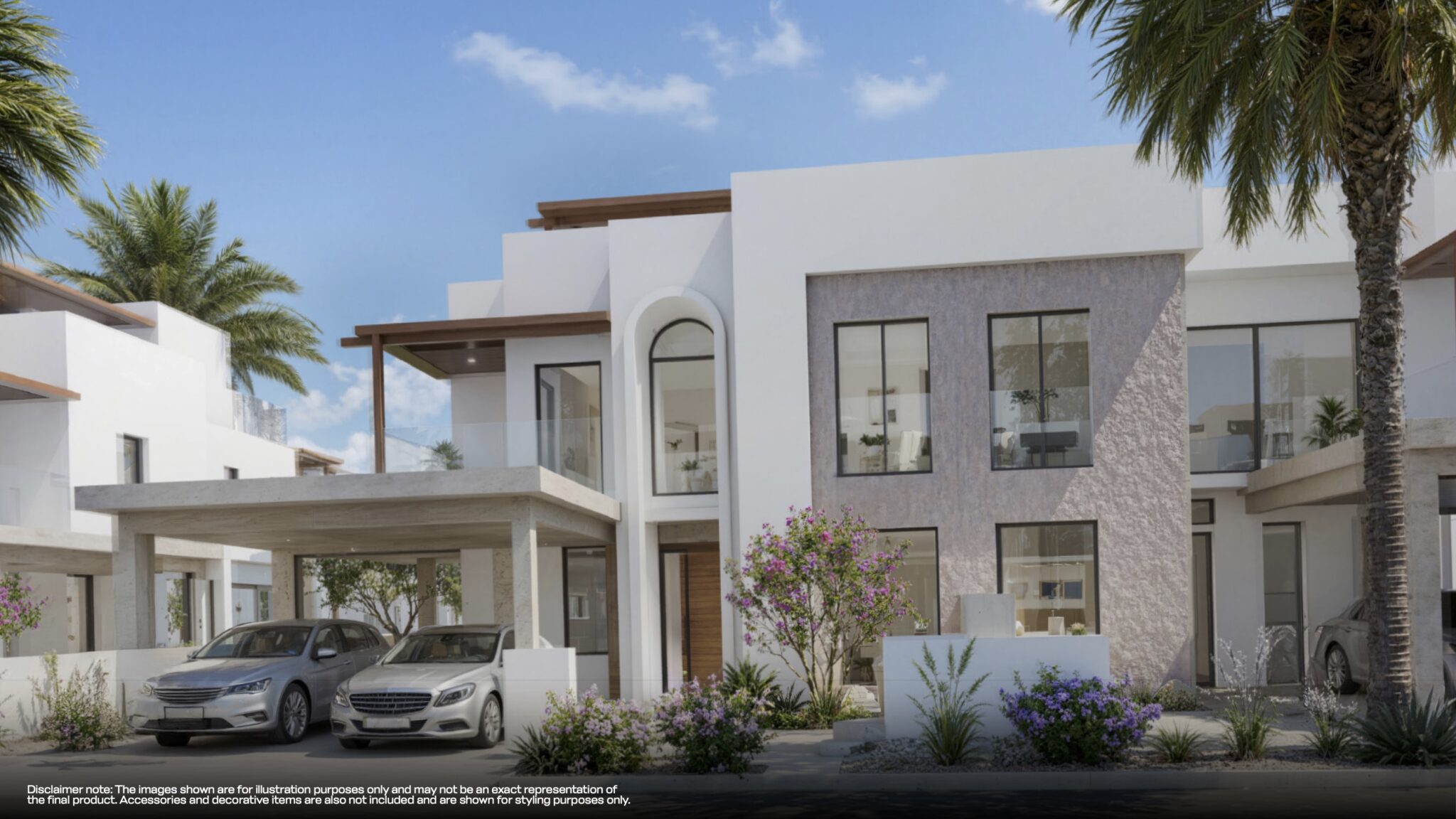 5 bedroom edge unit villa exterior at Hayat 7 by Dubai South, official render
